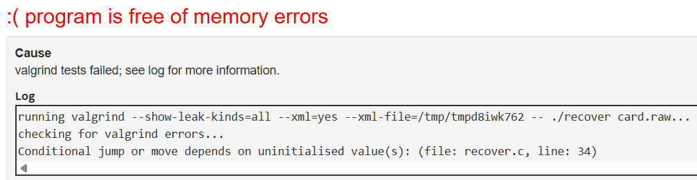 Memory Issues with Valgrind